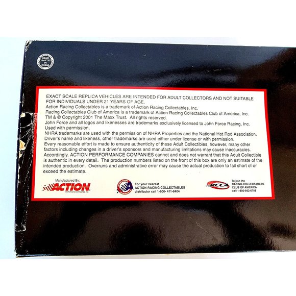 John Force Castrol GTX 2001 Mustang Funny Car Limited Edition Adult Collectible - Picture 10 of 10